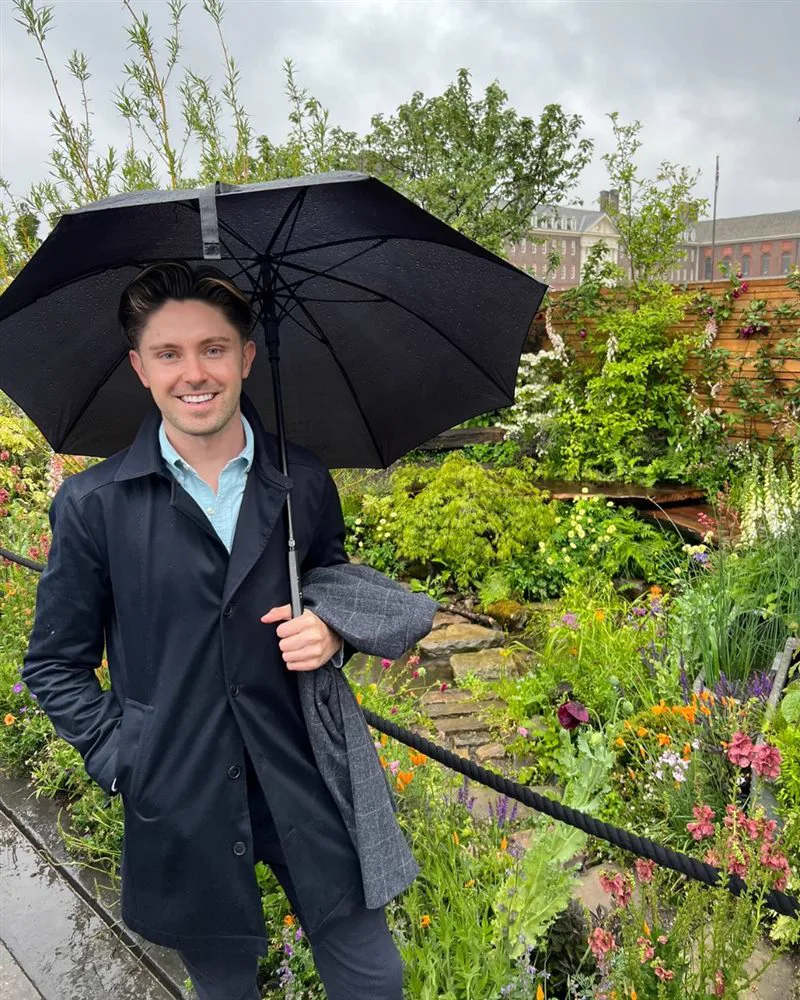 Simon Crowther supporting Flood Re at the Chelsea Flower Show