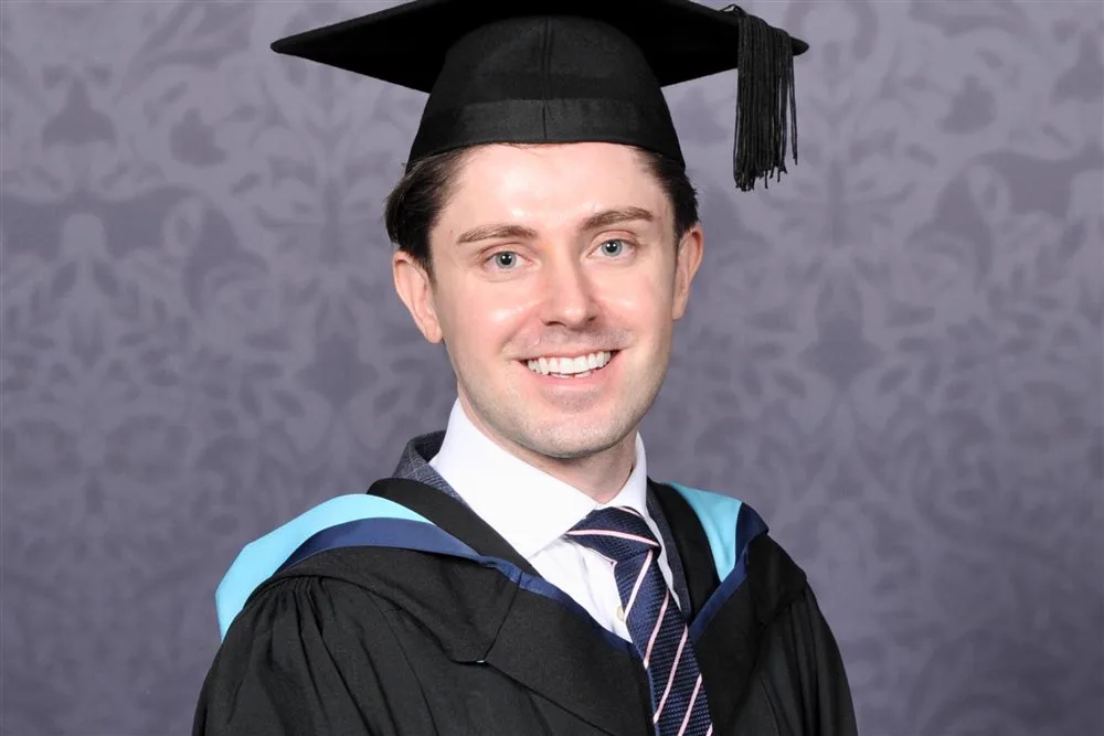Simon Crowther giving a graduation address