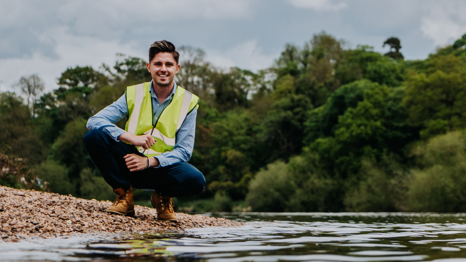 A flood scheme engineering site