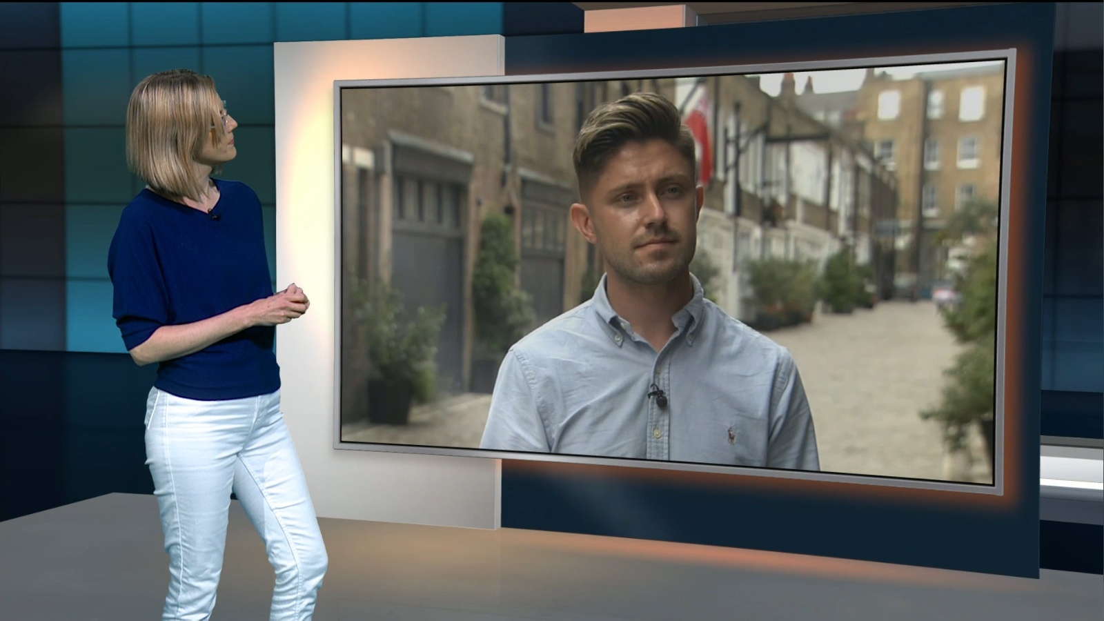Simon Crowther during a broadcast television interview
