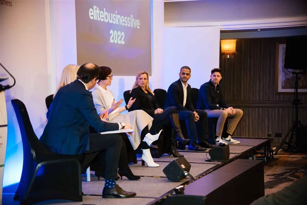 Simon Crowther on a business panel