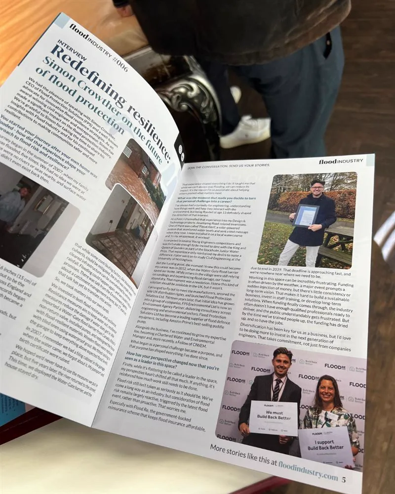 Simon Crowther interviewed in Flood Industry Magazine